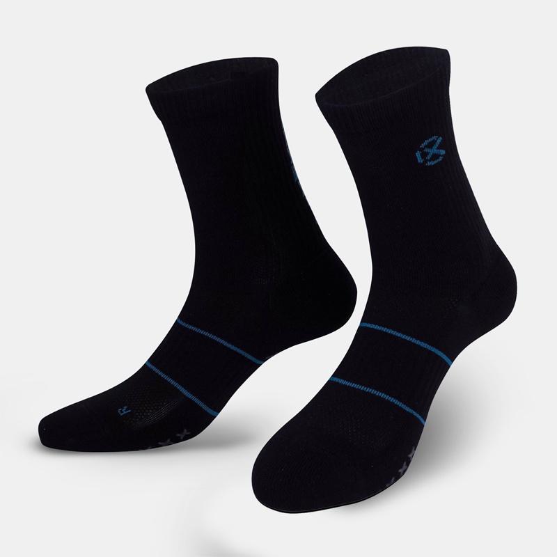 kaos kaki lari rechampx CITY RUN TRC CREW SOCKS 1X Black/Teal